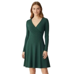 OGL Plantive Deep Green Long Sleeve Dress